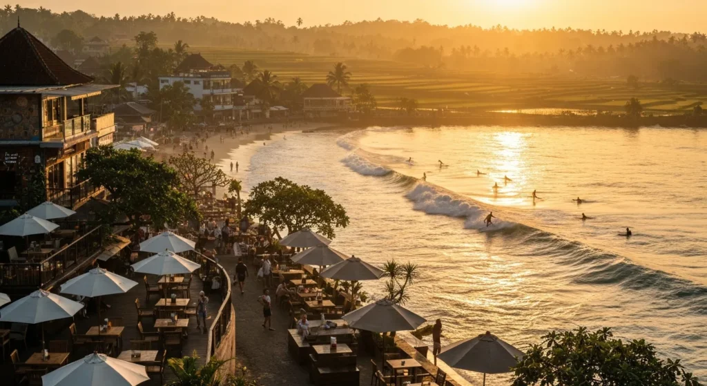 Canggu beach town sunset - Dubai expat community