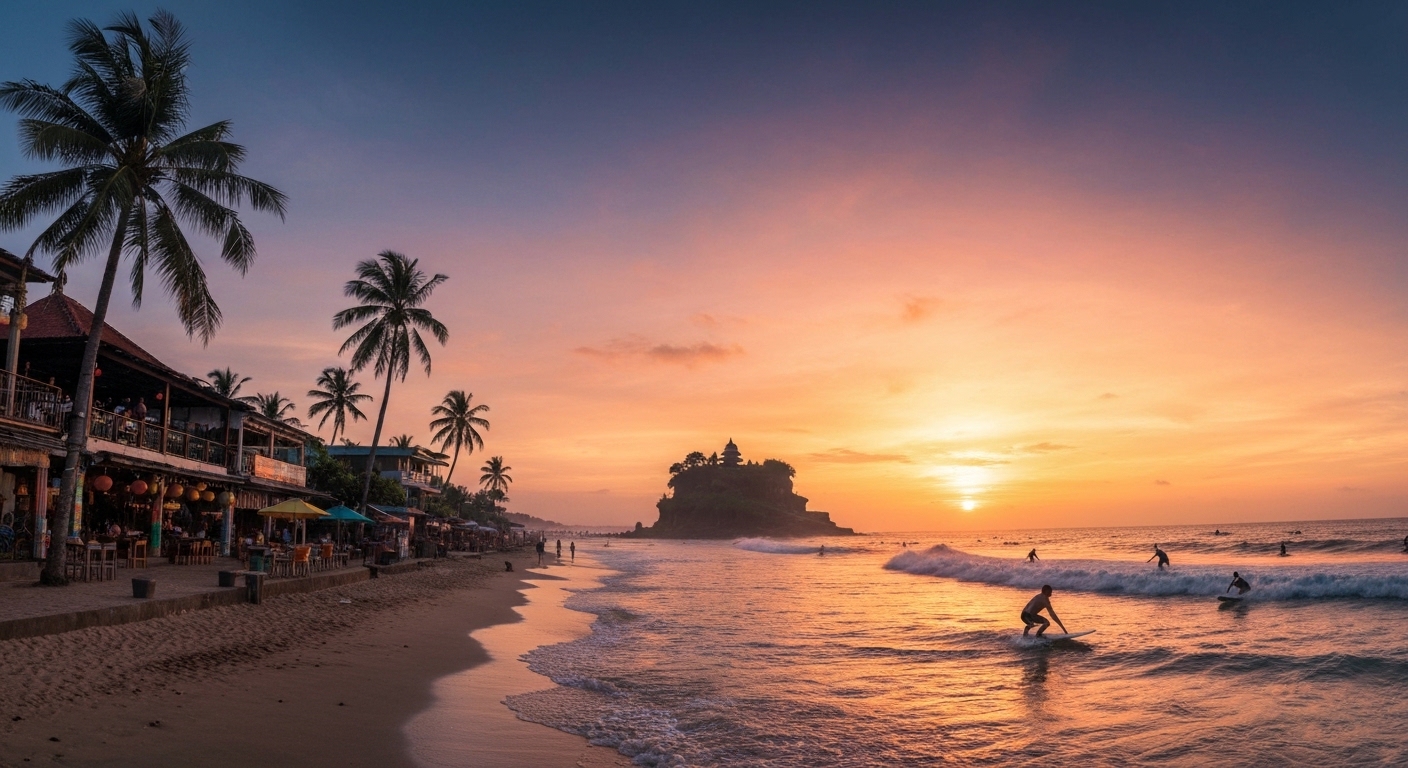Canggu Bali Echo Beach sunset